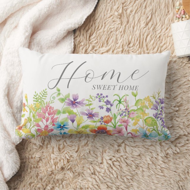 Thuis Zoete Thuis Waterverf Wilde Bloemen Mooie Kussen (Deken)