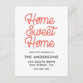 Thuis zoete thuisbasis - aankondiging briefkaart (Voorkant)