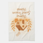 Thuis, zoete warme thuis theedoek (Verticaal)