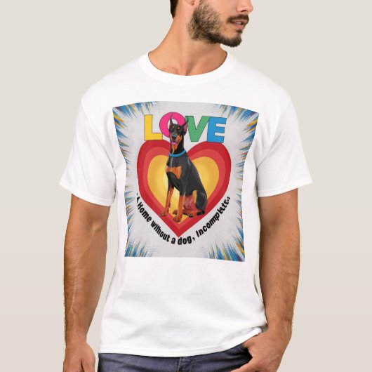 Thuis Zonder Hond Onvolledig T-shirt (Voorkant)