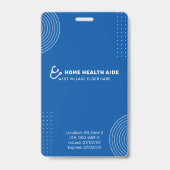 Thuis Zorghulp ID Badge Foto QR Code Modern (Voorzijde)