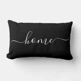 Thuis Zwart & Wit Citaat Calligrafie Typografie Kussen