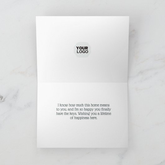 Thuis Zweet Thuis Gefeliciteerd Vastgoed Kaart (Binnen)