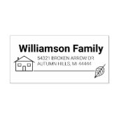 Thuisadres van het gezin rubberstempel (Afrduk)