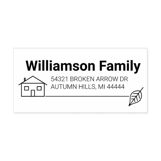 Thuisadres van het gezin rubberstempel (Afrduk)