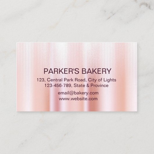 Thuisbakkerij - bakkerij - Roos Gold Driving Visitekaartje (Achterkant)