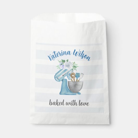 Thuisbakkerij Blauwe Bloem Mixer Bedankzakje (Voorkant)