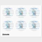 Thuisbakkerij Blauwe Bloem Mixer Ronde Sticker (Vel)