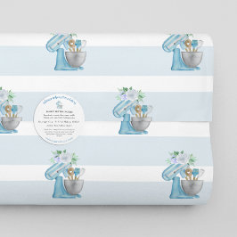 Thuisbakkerij Blauwe Mixer Cadeaupapier