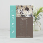 Thuisbakkerij Cupcakes Flyer Prijzenlijst B Kaart (Staand voorkant)