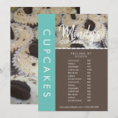 Thuisbakkerij Cupcakes Flyer Prijzenlijst B Kaart (Voorkant / Achterkant)