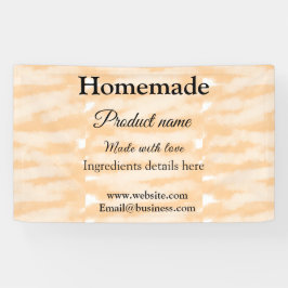 Thuisbakkerij gemaakt met liefde voeg tekst websit spandoek