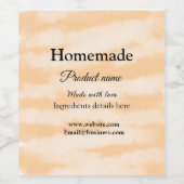 Thuisbakkerij gemaakt met liefde voeg tekst websit wijn etiket (Enkel label)