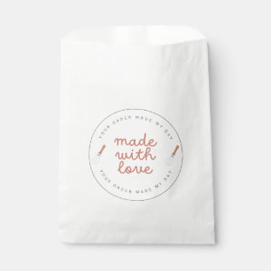 Thuisbakkerij met liefde gemaakt bedankzakje