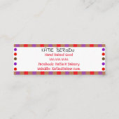 Thuisbakkerij of bakkerij mini visitekaartje (Achterkant)