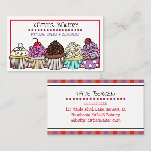 Thuisbakkerij of bakkerij visitekaartje (Voorkant / Achterkant)