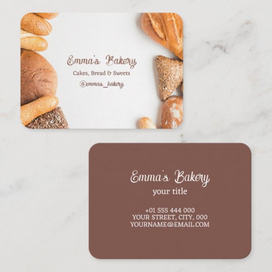 Thuisbakkerij Visitekaartje (Voorkant / Achterkant)