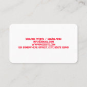 Thuisbakkerij Visitekaartje (Achterkant)