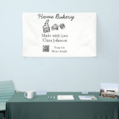 Thuisbakkerij voeg je tekst naam aanpasbaar  spandoek (Beurs)