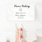 Thuisbakkerij voeg uw tekst naam aanpasbaar  spandoek (Insitu)