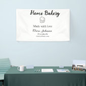 Thuisbakkerij voeg uw tekst naam aanpasbaar  spandoek (Beurs)