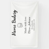 Thuisbakkerij voeg uw tekst naam aanpasbaar  spandoek (Verticaal)