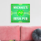 thuisbalie Irish Pub Green Canvas Afdruk (Insitu (Woonkamer))