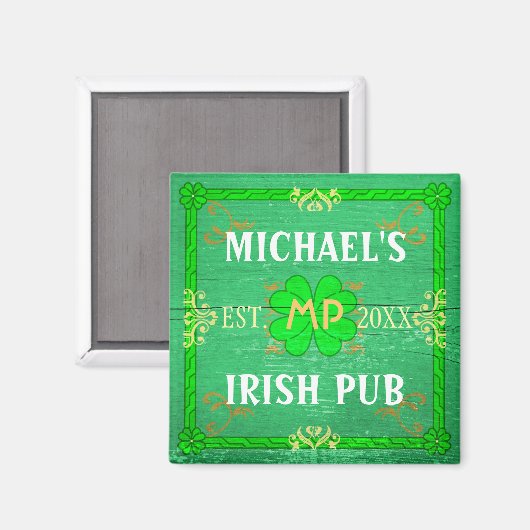  thuisbalie Irish Pub Green Magneet (Voorkant / Achterkant)