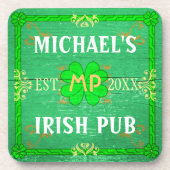  thuisbalie Irish Pub Green Onderzetter (Voorkant)