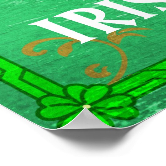  thuisbalie Irish Pub Green Poster (Hoek)