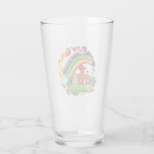 Thuisbasis van Fruit Drinkware Glas (Achterkant)