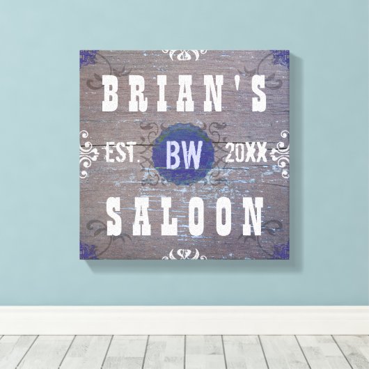 thuisbassin Saloon Canvas Afdruk (Insitu (Houten vloer))