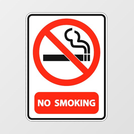 Thuisbedrijf Kantoor geen roken Raamsticker (Vel)