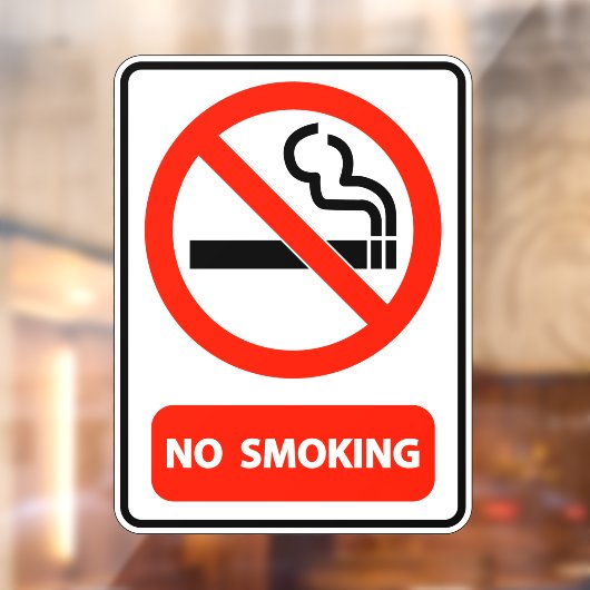 Thuisbedrijf Kantoor geen roken Raamsticker (Vel 2)