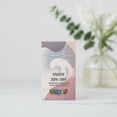 Thuisbedrijf met moderne Logo Hartelijk dank Kortingskaartje (Staand voorkant)