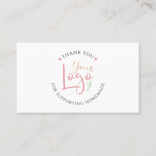 Thuisbedrijf Voeg je eigen Logo Visitekaartje toe (Voorkant)