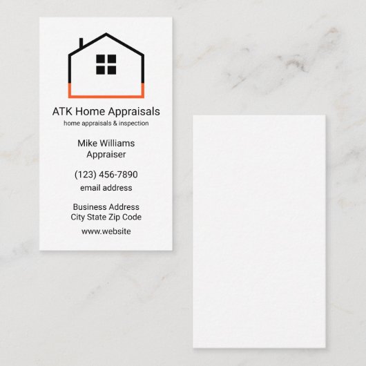 Thuisbeoordelaar en -inspecties visitekaartje (Voorkant / Achterkant)