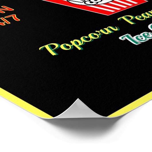 Thuisbioscoop Open 24/7 Popcorn kold Beer Poster (Hoek)