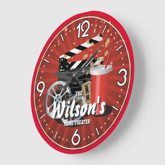 Thuisbioscoop wandklok (Hoek)