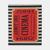 Thuisbioscoopfilms — Ticket Stub & Stripes Fleece Deken (Voorkant)