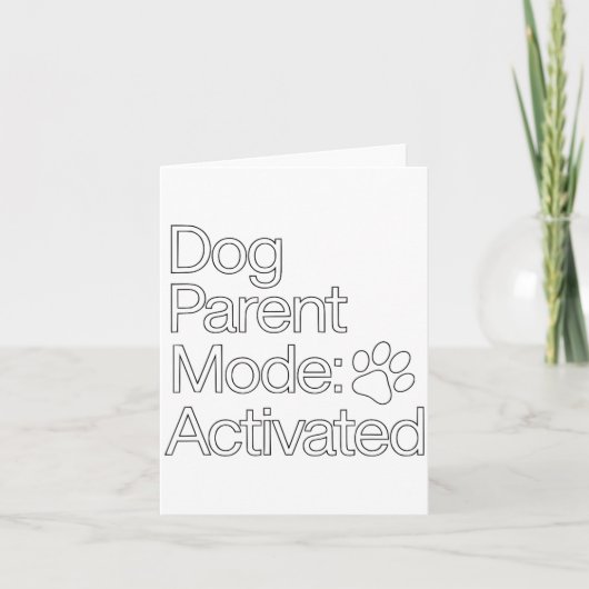 Thuisblijvende Hond Ouder _ Hond Ouder Modus Activ Kaart (Voorkant)