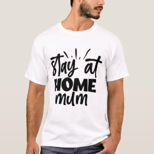 Thuisblijvende Moeder Cute Hand Lettered T-Shirt