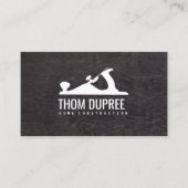 Thuisbouw en carpentry wood Plane Logo 2 Visitekaartje (Voorkant)