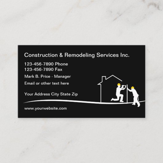 Thuisbouw en -verwijdering visitekaartje (Voorkant)