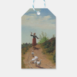 Thuisbrengen van de Ganzenkudde (door Paul Peel) Cadeaulabel