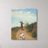 Thuisbrengen van de Ganzenkudde (door Paul Peel) Canvas Afdruk (Voorkant)