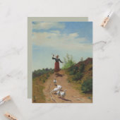 Thuisbrengen van de Ganzenkudde (door Paul Peel) Kaart (Voorkant / Achterkant in situ)