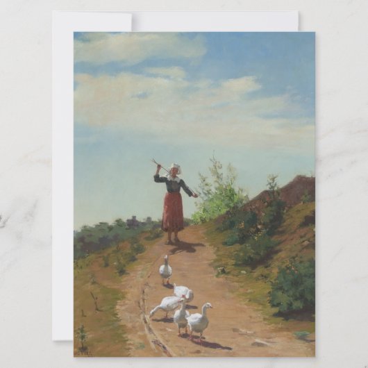 Thuisbrengen van de Ganzenkudde (door Paul Peel) Kaart (Voorkant)
