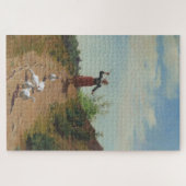 Thuisbrengen van de Ganzenkudde (door Paul Peel) Legpuzzel (Horizontaal)