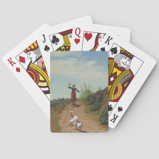 Thuisbrengen van de Ganzenkudde (door Paul Peel) Pokerkaarten (Achterkant)